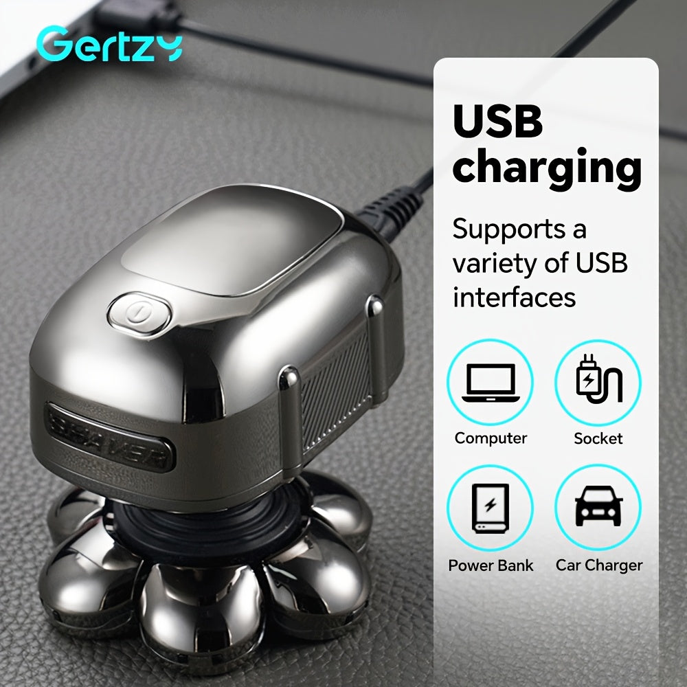 Afeitadora eléctrica con 7 hojas flotantes, recargable por USB, portátil, regalo