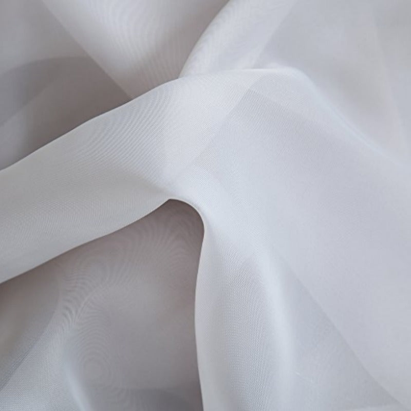 Cortinas de voile transparente blancas 54x84 pulgadas con bolsillo para barra para cocina, dormitorio, sala de estar