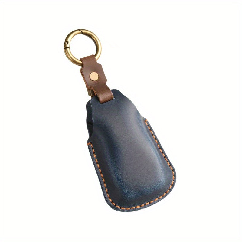 Car Remote Key Fob Cover Leather Shell Case with Keyring for SUV Cars