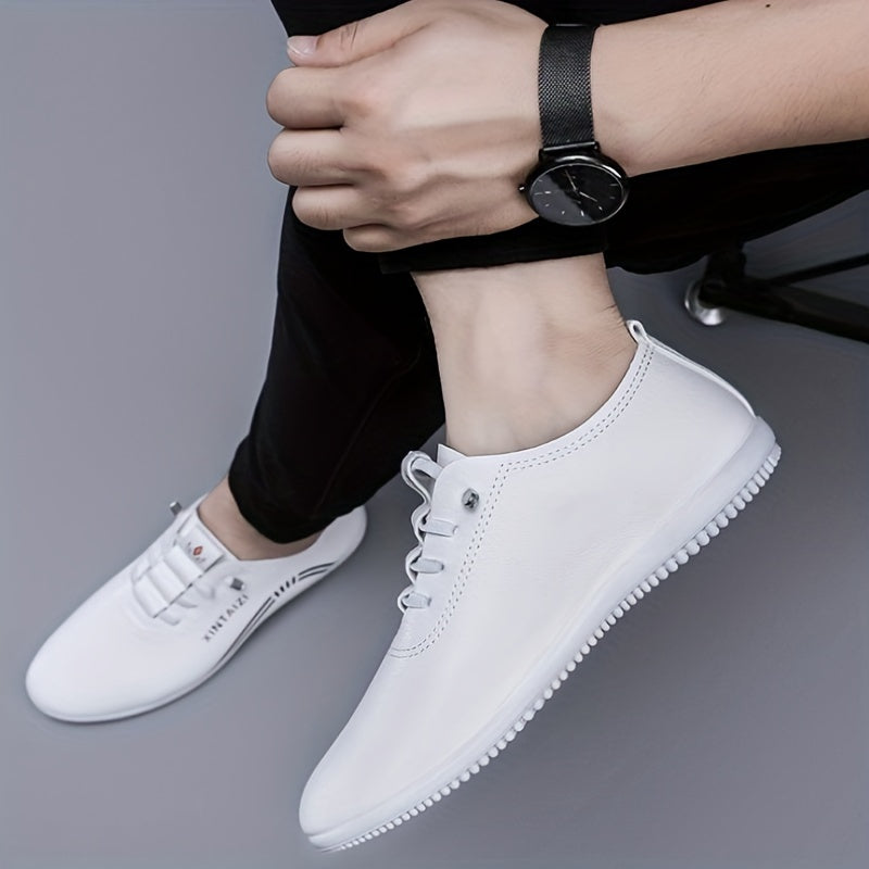 Men's Casual Leather Business Shoes for Formal Occasions Low Top Slip-On Dress Shoes