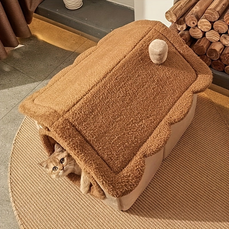 Washable Warm Pet House for Cats and Small Dogs, Detachable, Cozy, Comfortable