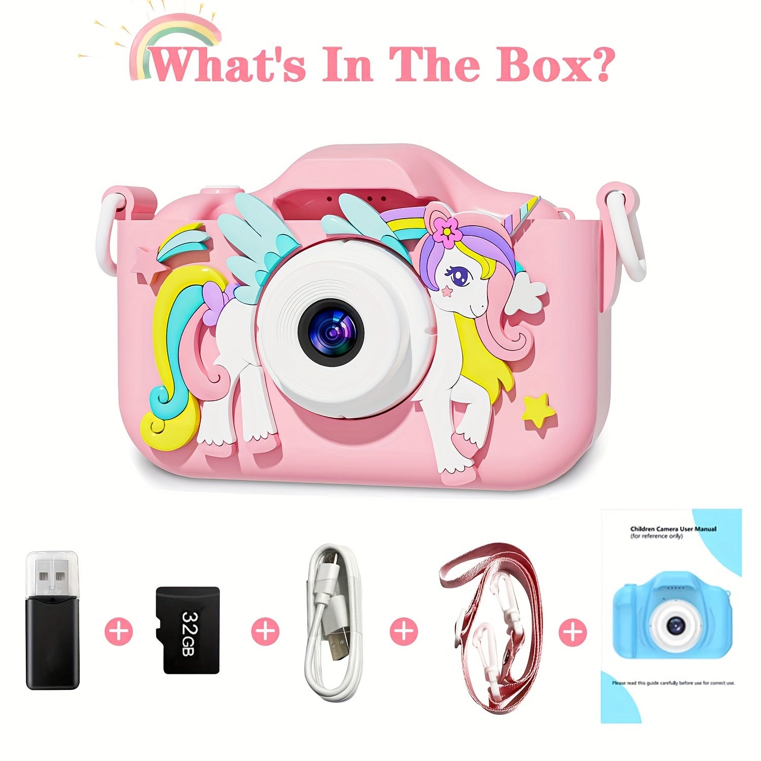 Kids Digital Camera for Boys and Girls Ages 3-12 Rechargeable Silicone Purple Selfie Camera