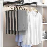 Adjustable Pull-Out Clothing Storage Rack with Metal Rod for Wardrobe Organization