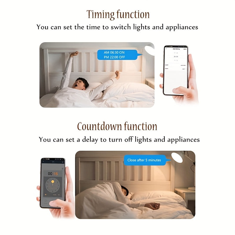 Interruptor inteligente de pared Wi-Fi Zigbee inalámbrico de 2 vías para automatización del hogar