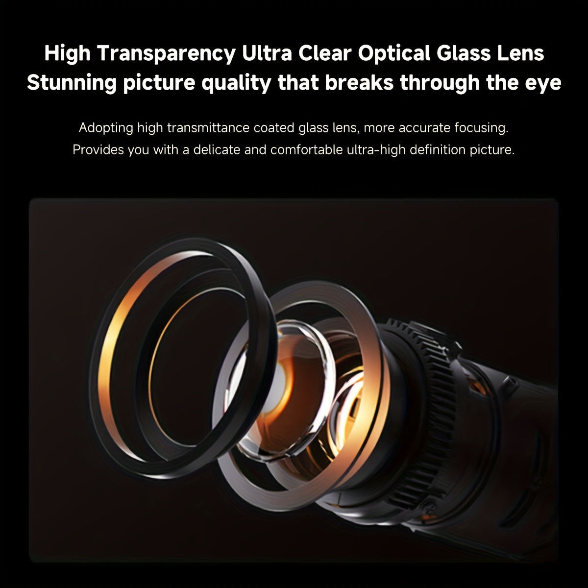 Ultra HD Projector with WiFi Casting 180° Rotation Android TV Portable Home Theater