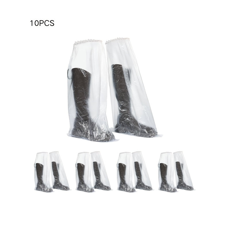 10 Pcs Unisex Waterproof Dustproof Shoe Covers Rain Shoe Boots Thick Wear-Resistant