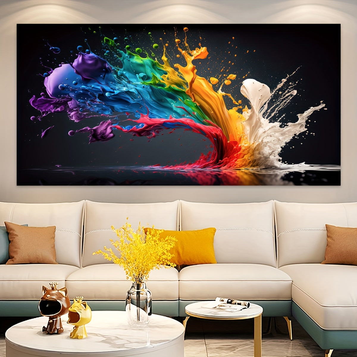 Colorful Pigment Canvas Wall Art Poster for Home Decor Bedroom Office Kitchen Bar
