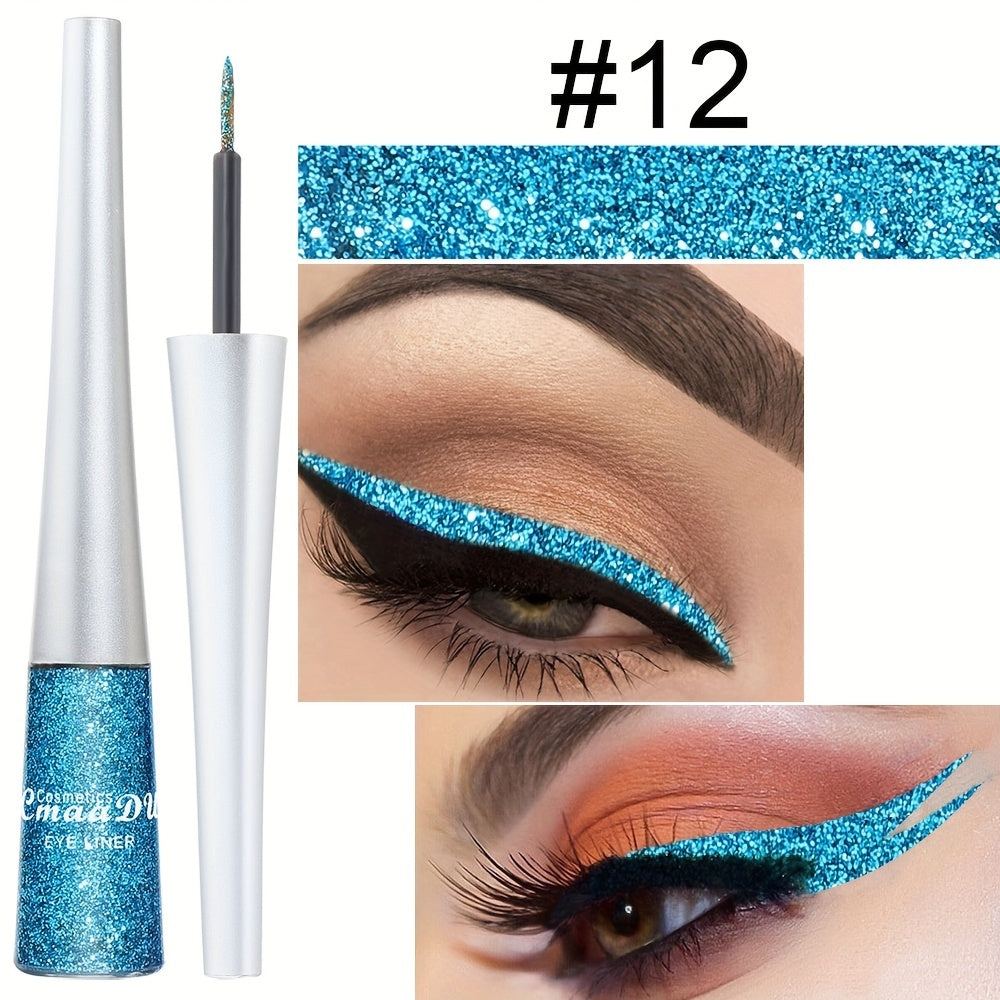 Women Glitter Liquid Eyeliner Stick 16 Colors Waterproof Long Wear