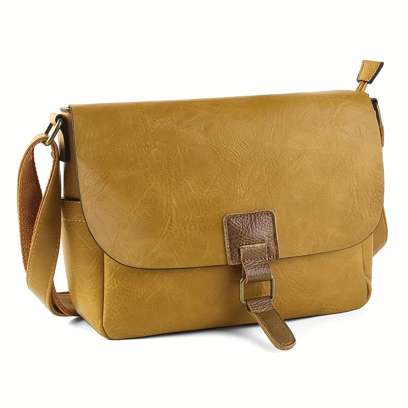Cowboy-Inspired Crossbody Bag for Women with Vintage Touch and Casual Style in PU Leather