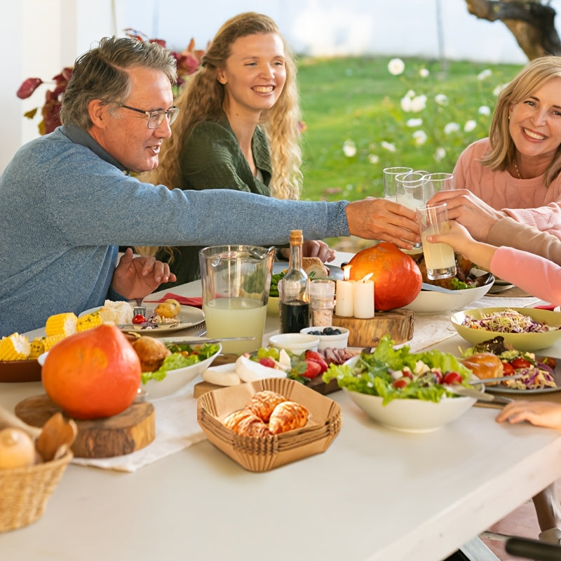 Pre-Cut Sheepskin Paper Baking Liners for Air Fryer and Kitchen Use