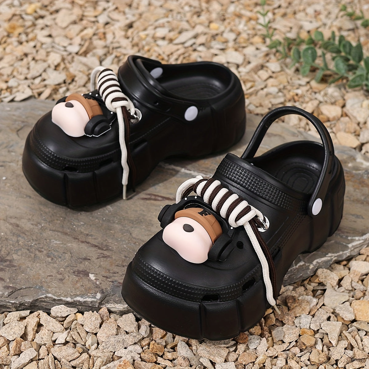 Women EVA Slip-On Flat Mules Solid Color Garden Clogs Casual Beach Shoes