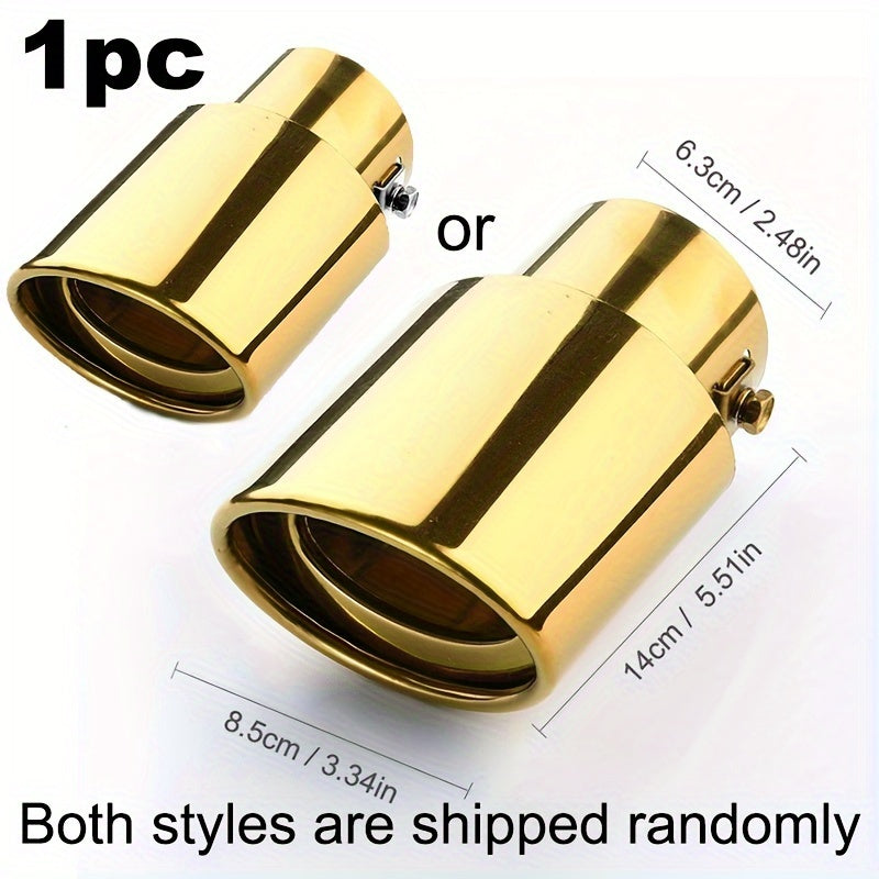Универсальные нержавеющие стальные насадки на выхлопную трубу автомобиля хром, радужное золото, прочные