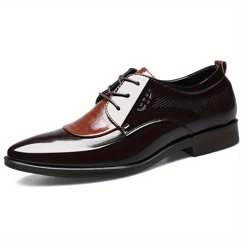 Men's Derby Shoes Leather Non-Slip Dress Shoes for Wedding Business