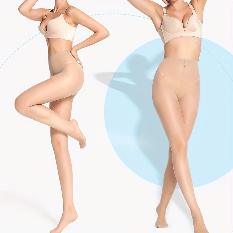 Women Sheer Pantyhose 4-Pack High Waist Slim Fit Mesh Stockings