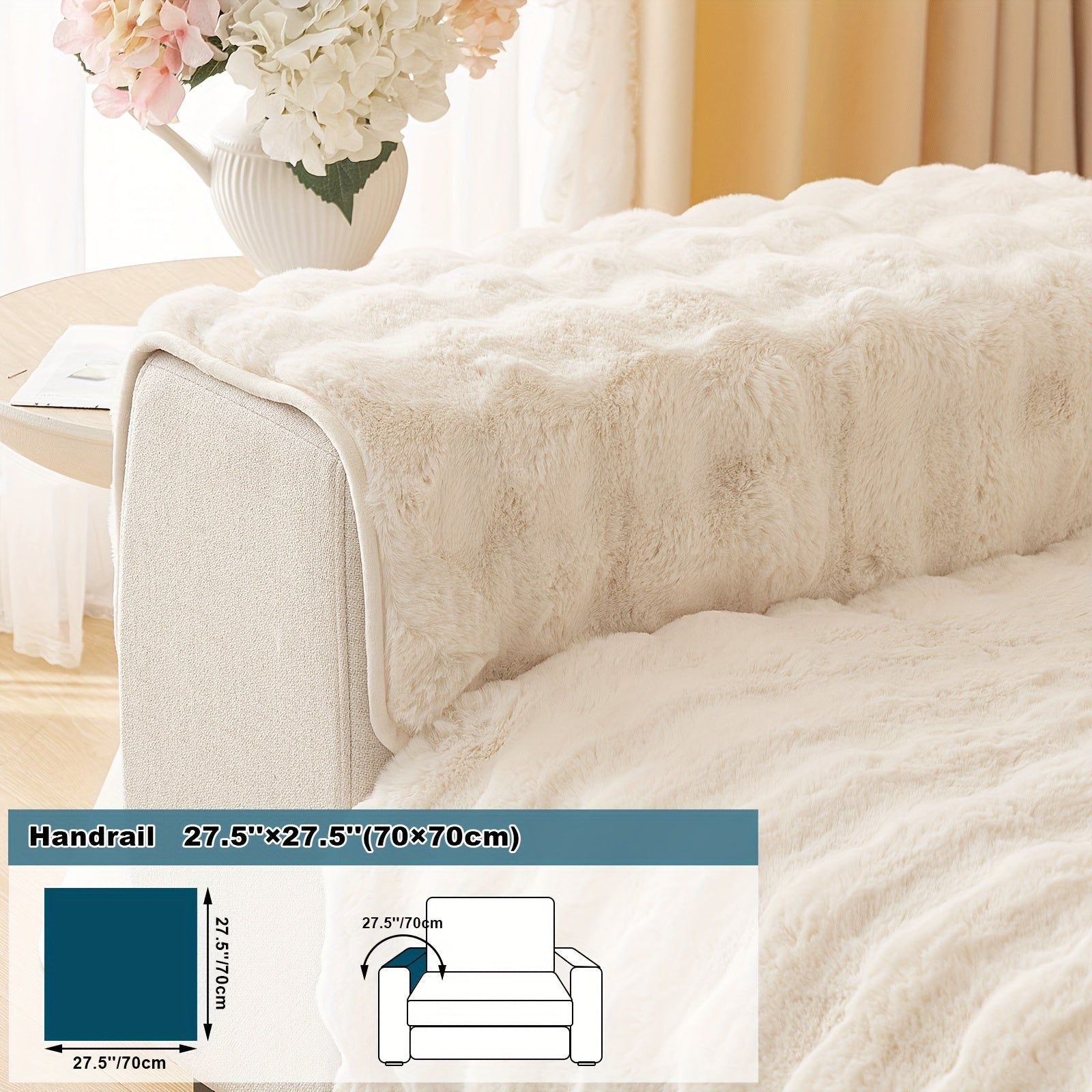 Имитация кролика плюшевая подушка-диван для домашних животных, дружелюбная к собакам с нескользящим чехлом для защиты мебели и декора в спальне, офисе или гостиной.