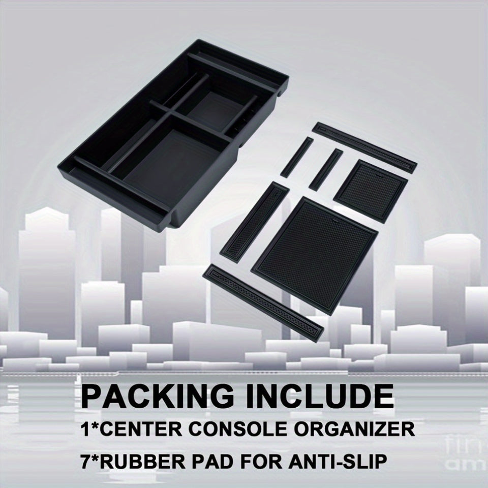 Center Console Organizer Tray for Chevy Silverado and GMC Sierra Black