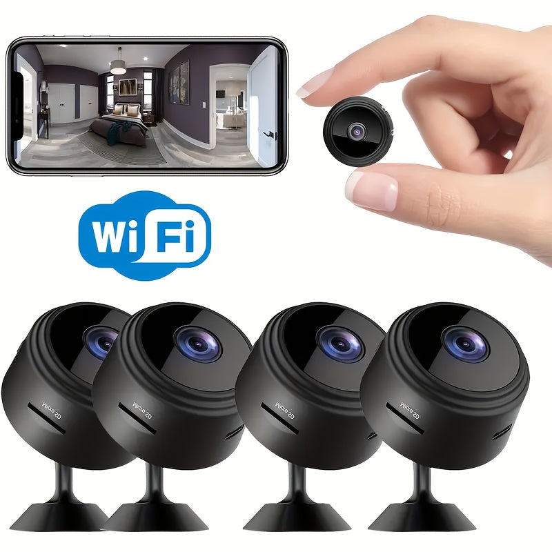 Wireless Mini Security Camera Indoor Outdoor 2.4GHz WiFi Remote Viewing USB Rechargeable