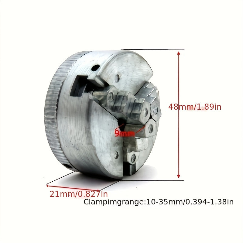 Mini Lathe Chuck Set with 3 and 4 Jaw Self-Centering Woodworking Tool Durable Zinc Alloy