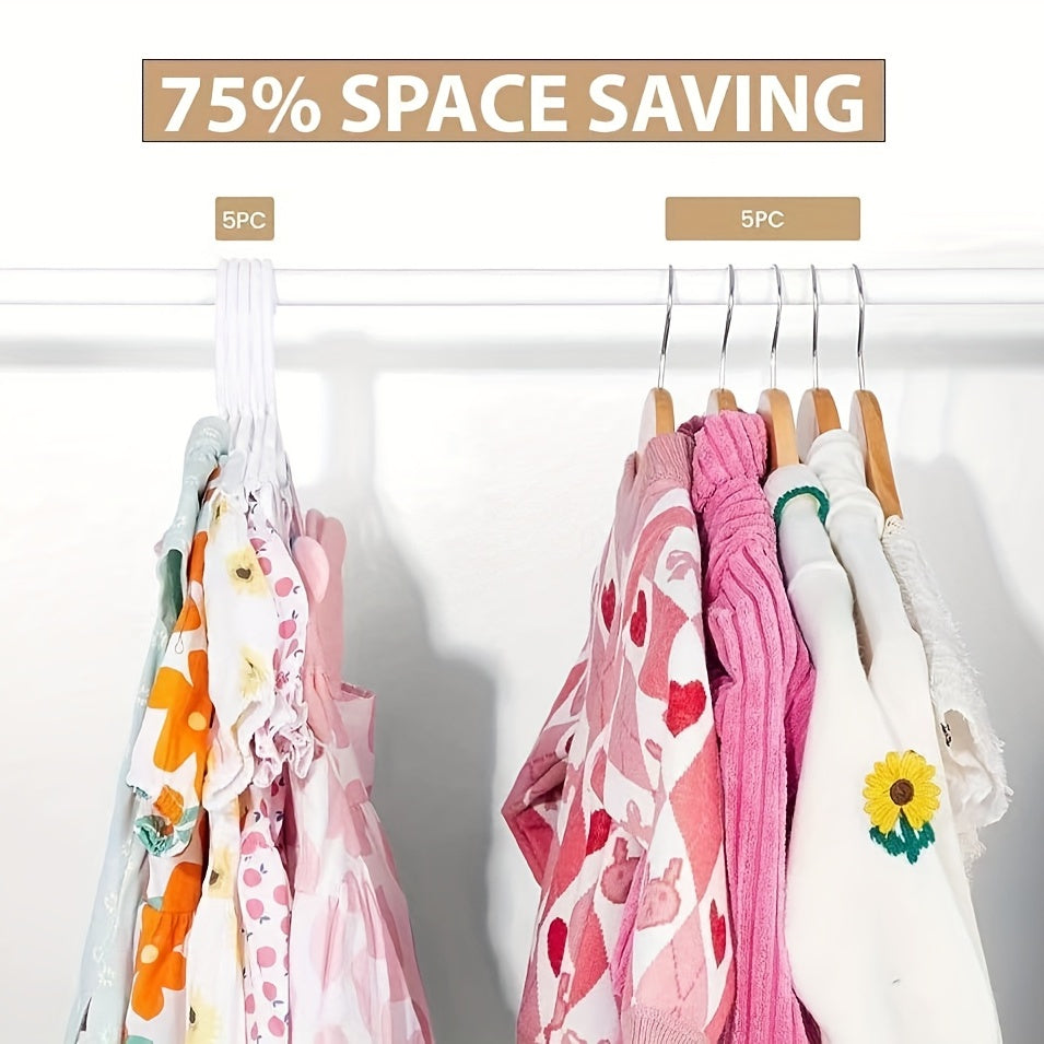 Kids Hangers Set of 20 or 40 Non-Slip Plastic Nursery Closet Organization for Boys and Girls