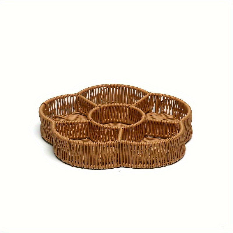 Plastic Fruit Bowl Round Snack and Candy Storage Organizer for Home