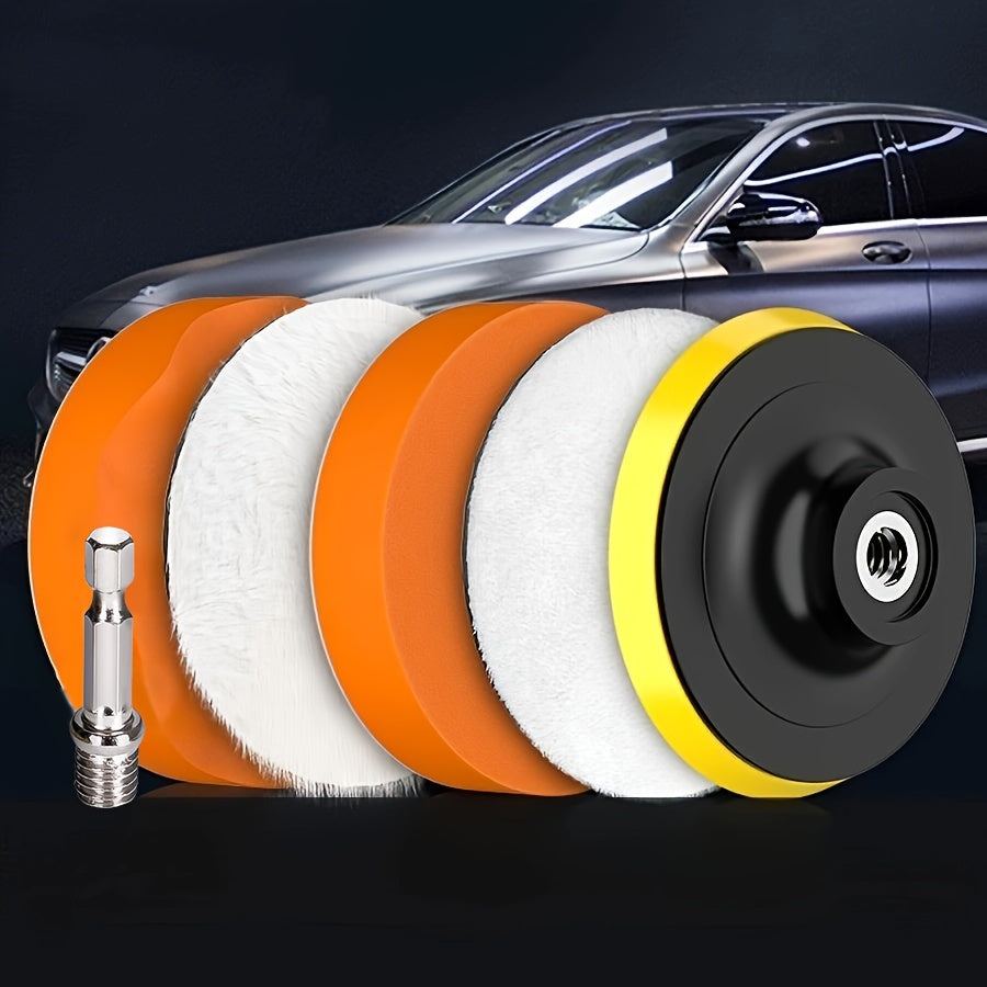 Conjunto de discos para pulir esponja para pared de coche, amoladora angular, 10.16cm