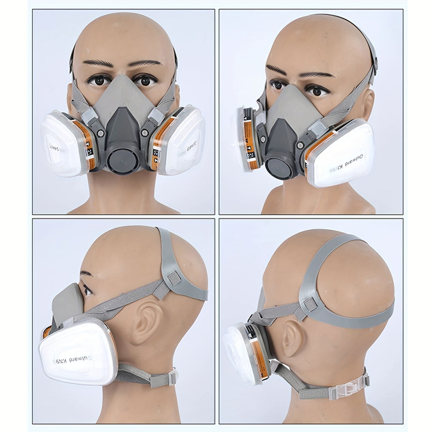 Reusable Half-Face Respirator Mask for Dust Smoke Chemicals 27pcs