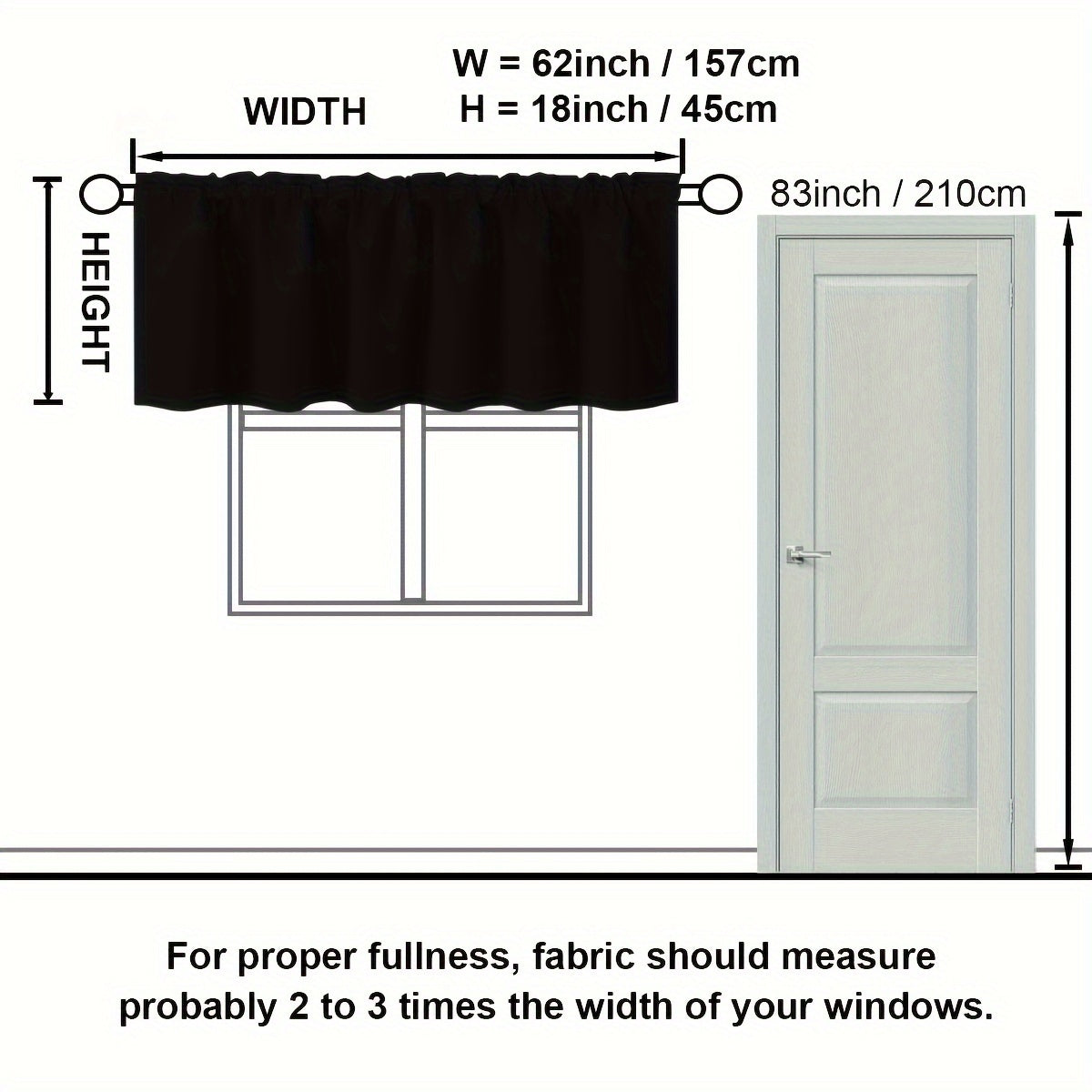 Blackout Heat Insulation Curtain Rod for Kitchen Living Room Bedroom Home Decor