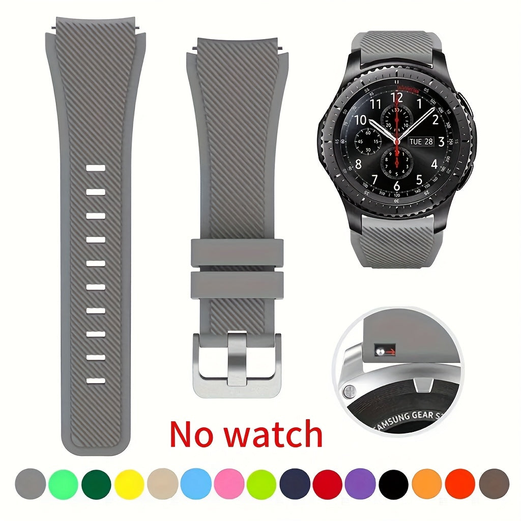 Силиконовый ремешок для смарт-часов Samsung Galaxy Watch, Gear S3, Gear 2 и Garmin Vivoactive. Подходит как для мужчин, так и для женщин.