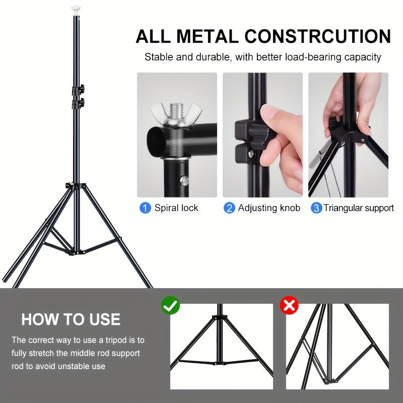 Adjustable Iron Backdrop Stand for Portrait and Green Screen Photography
