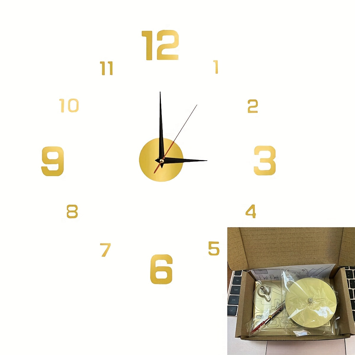 Modern Nordic Acrylic Wall Clock with Night Light 40cm Luminous Numbers Easy Installation for Living Room Bedroom