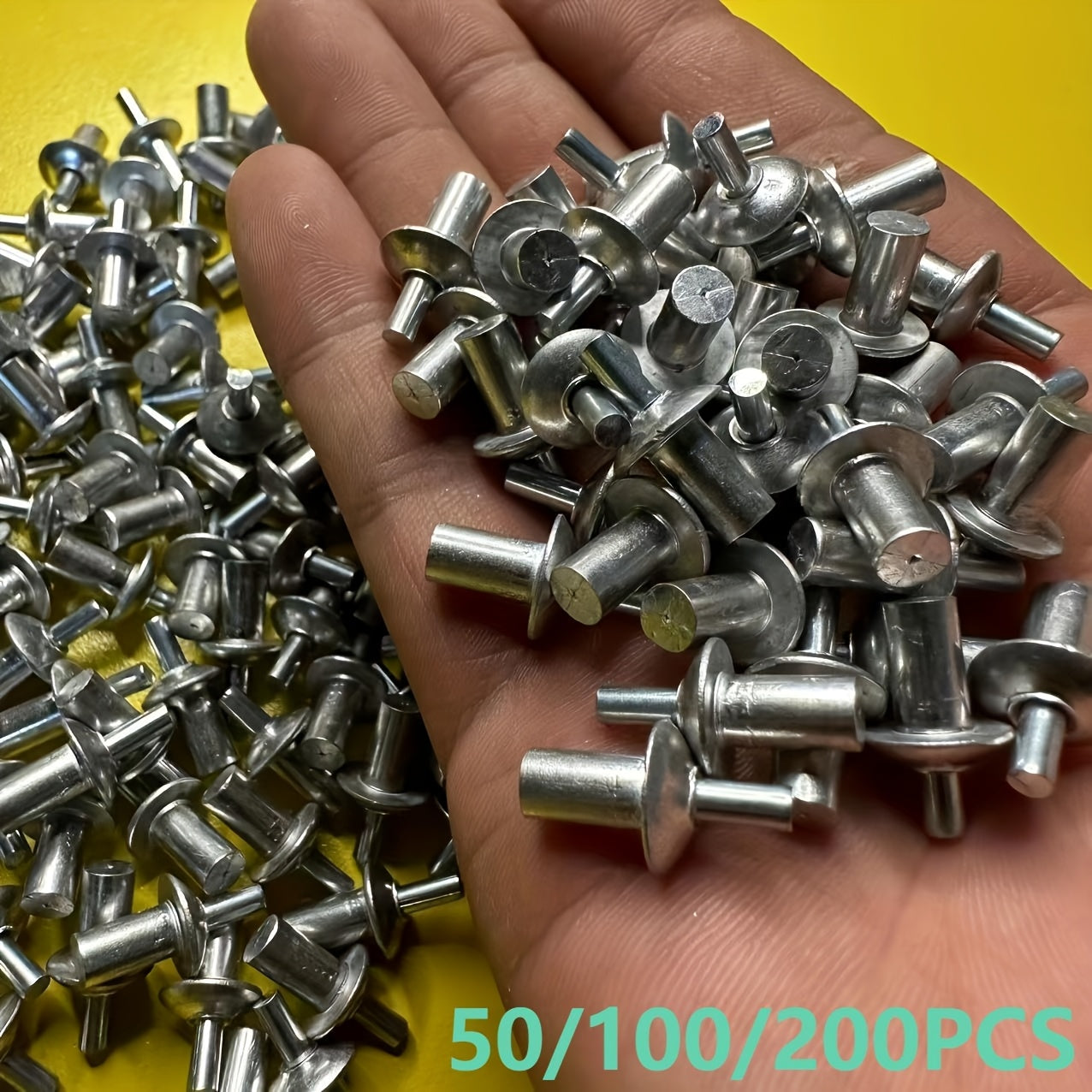 Aluminum Rivets 50/100/200pcs Polished Round Head Hammer-In DIY Crafts