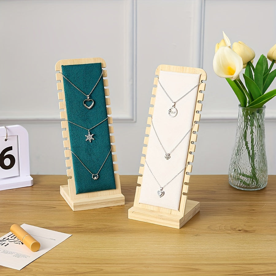 Деревянная подставка для украшений для ожерелий и кулонов с съемной подставкой