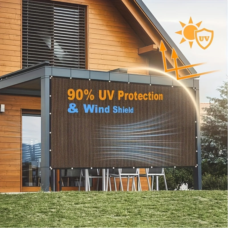 Outdoor Sunshade Waterproof Windproof UV Protection for Camping Picnic Brown