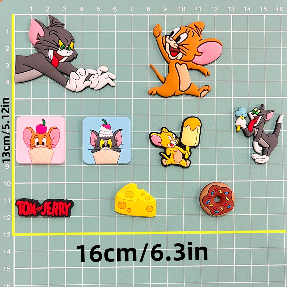 Kids PVC Shoe Charms 9pcs Sandals Accessories with Buttons Decorative Fit Sandals