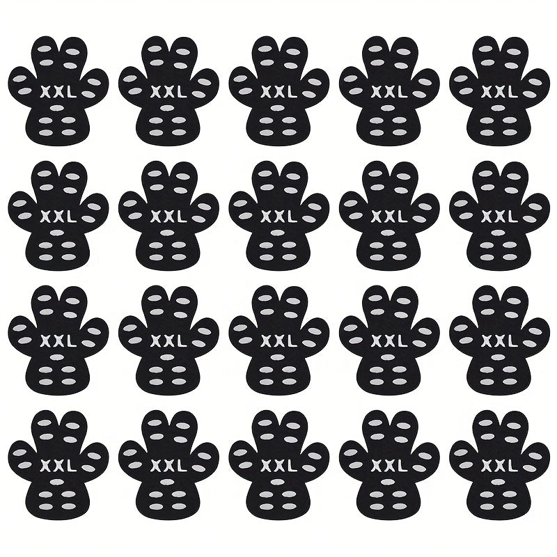 20 Non-Slip Dog Paw Protectors for Hardwood Floors Self-Adhesive Disposable Booties for Small to Large Breeds