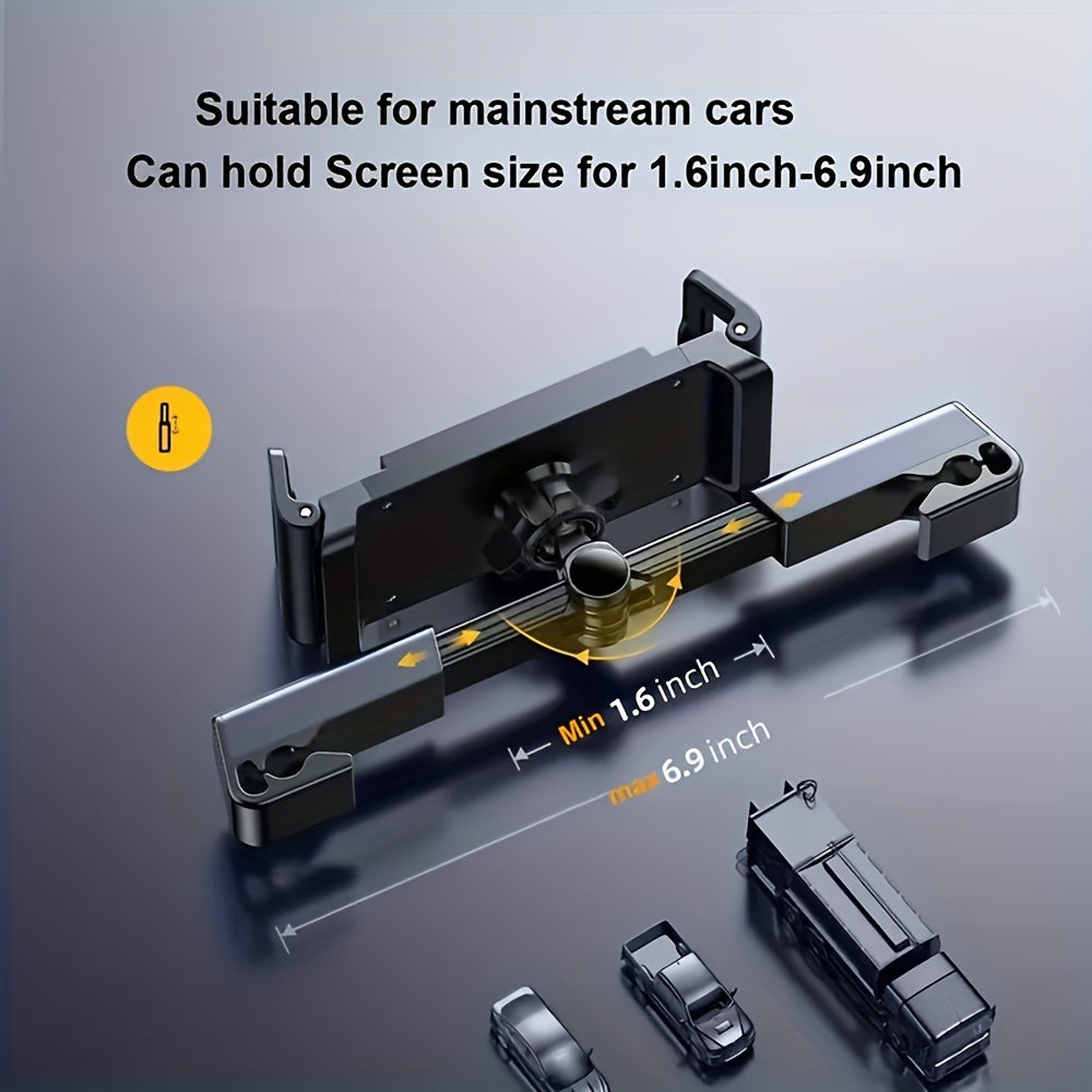 Rear Car Phone Holder for Headrest Universal Tablet Mount Retractable TV Support