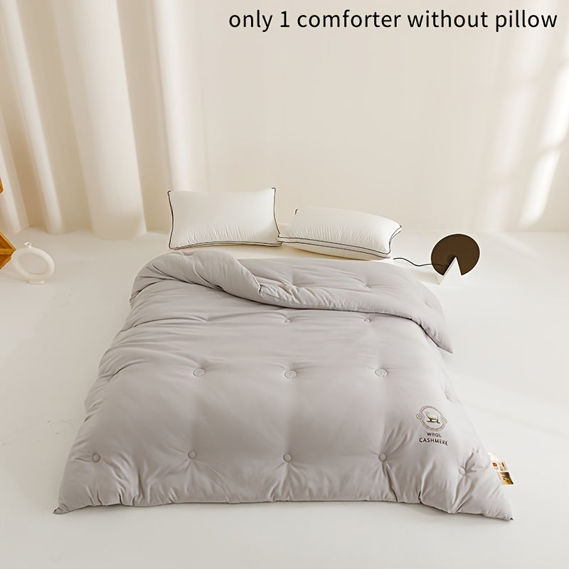 Всесезонное полиэстеровое одеяло с шерстяной набивкой для спальни или гостиной