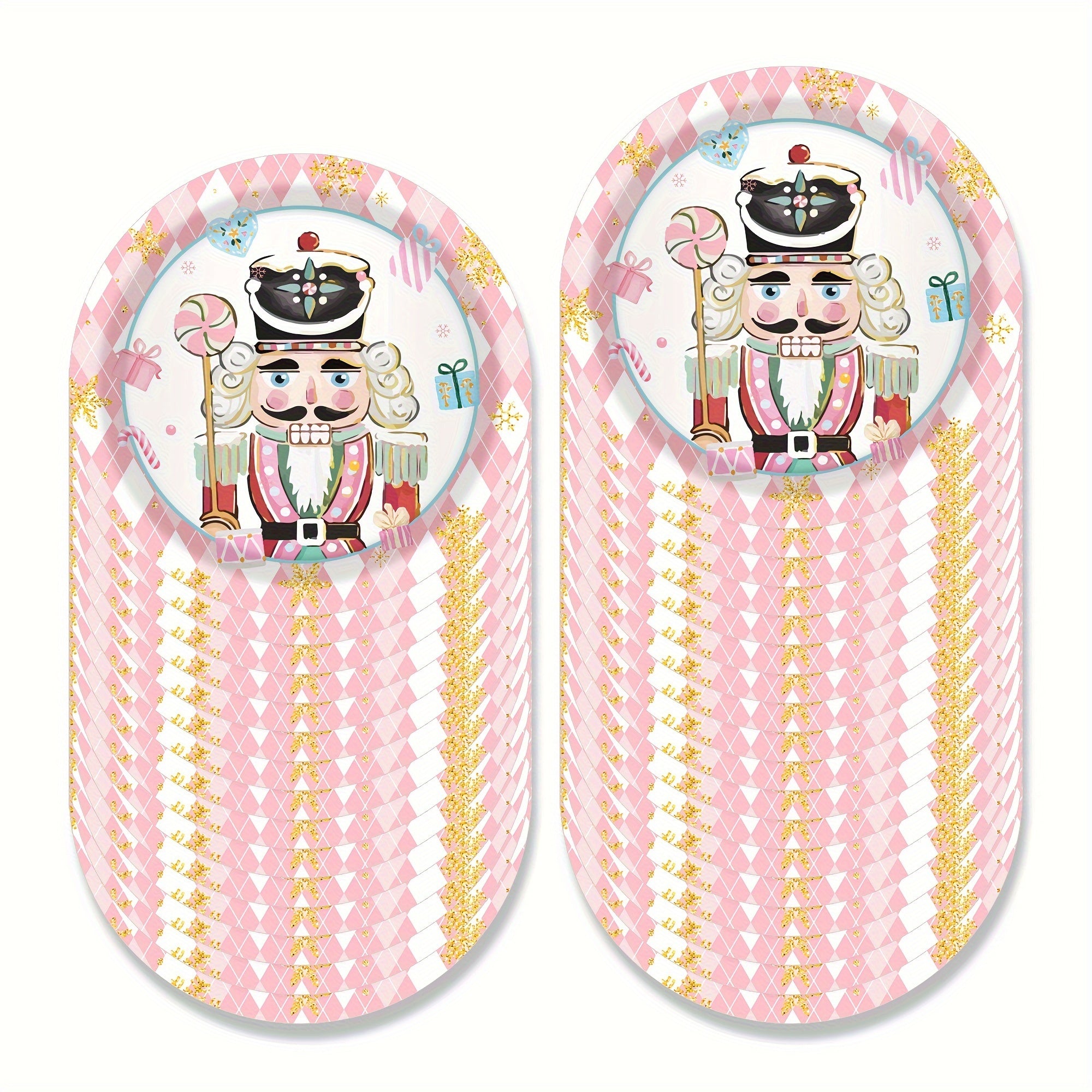 Новогодние принадлежности для мужчин, набор посуды для рождественской елки с ореховым феей, тарелки, чашки, салфетки