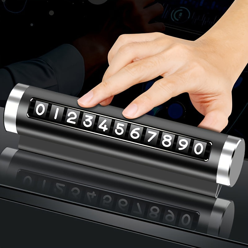 Metal Car Plate with Roller Display for Parking Temporary Phone Number