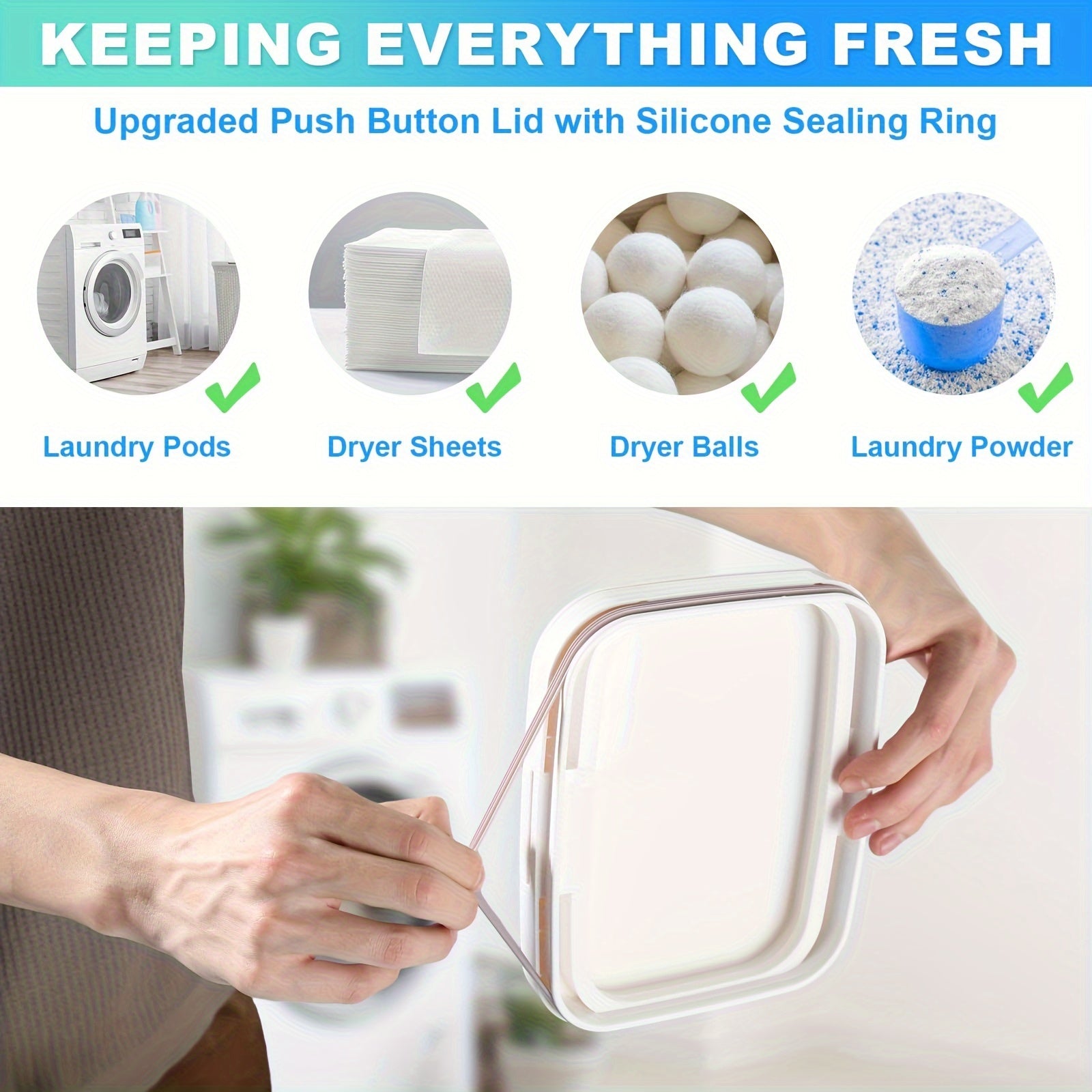 Контейнер для дозатора моющих средств с герметичным дизайном и мерным стаканом