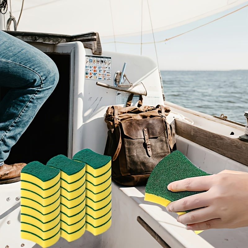 Multifunctional Cleaning Sponge Pack of 10 12 or 24 Double-Sided Scouring Pad