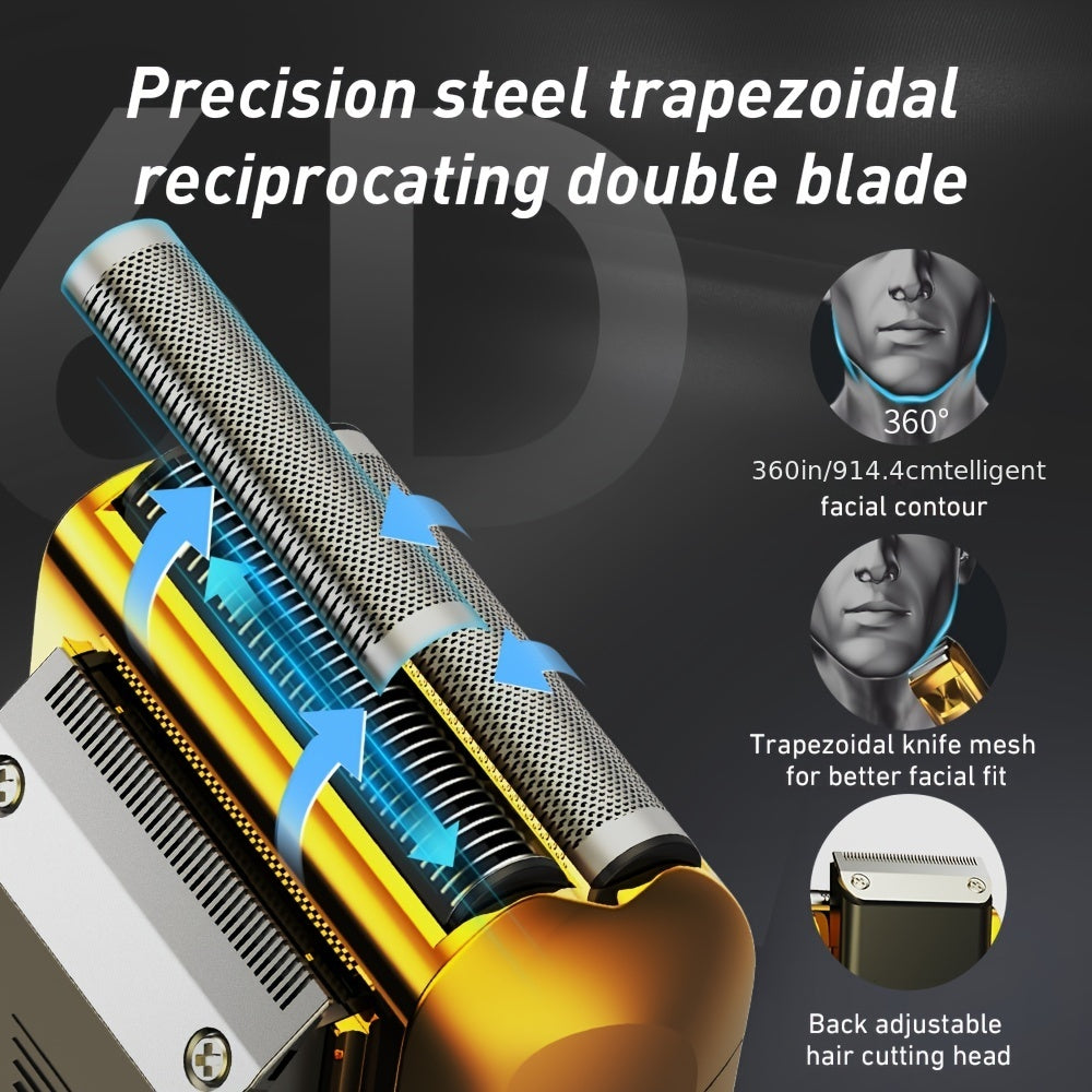 Режущий бритвенный станок с двойной сеткой для бритья лысой головы, височной волосистой части и для использования на улице. Алюминиевая фольга для стрижки лысой головы у мужчин.
