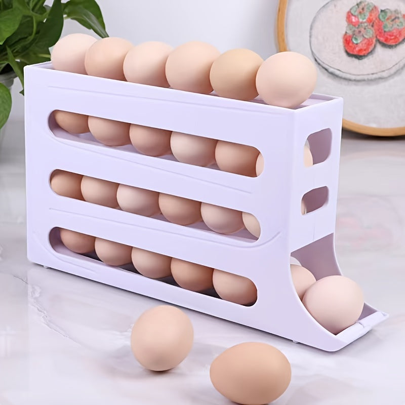 Organizador de huevos para nevera, plástico duradero, almacenamiento de alta capacidad