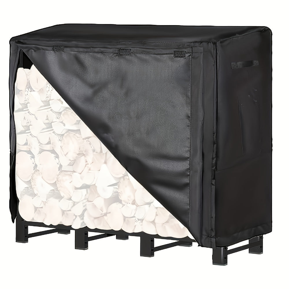 Heavy-Duty Outdoor Firewood Rack Cover Waterproof Weather-Resistant Fits 4ft & 8ft Log Racks