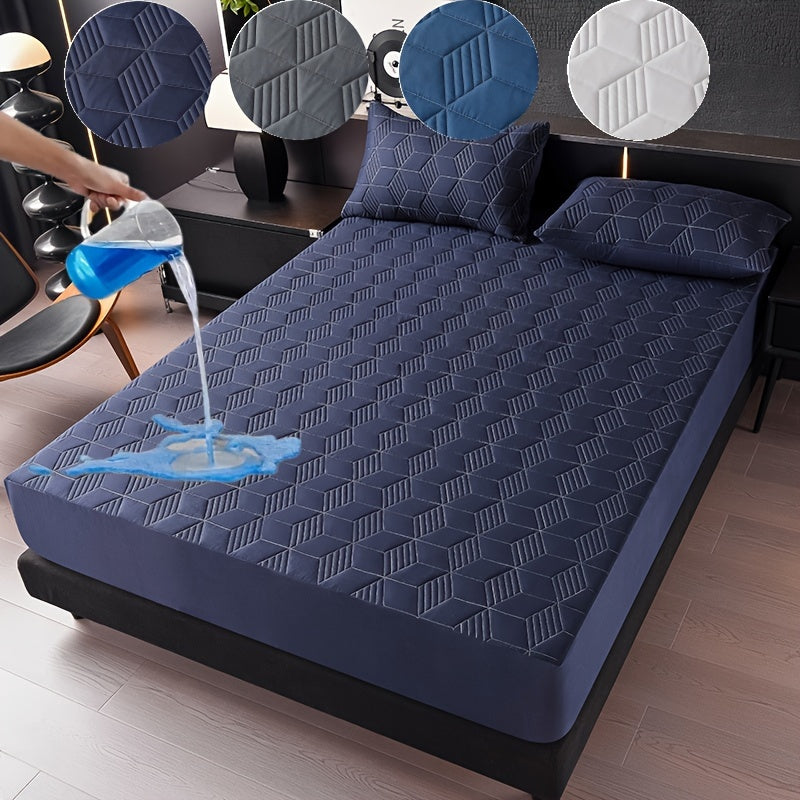 Waterproof Mattress Protector Cover Machine Washable Quilted Polyester PU Inner Layer for Bed Hotel Living Room