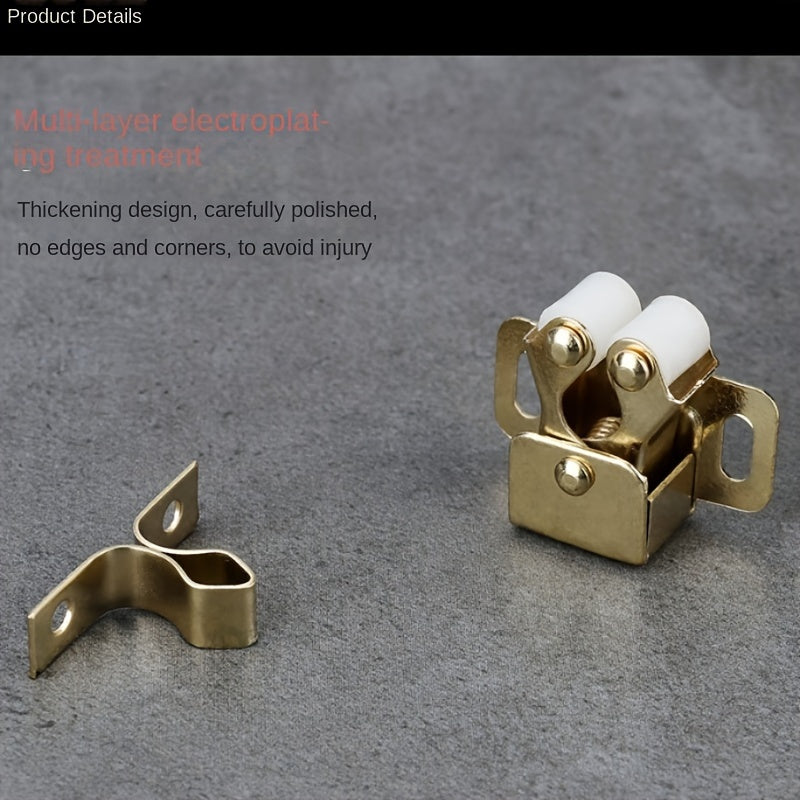  Pestillo de armario con resorte de metal dorado con diseño con cerradura para puertas de armario