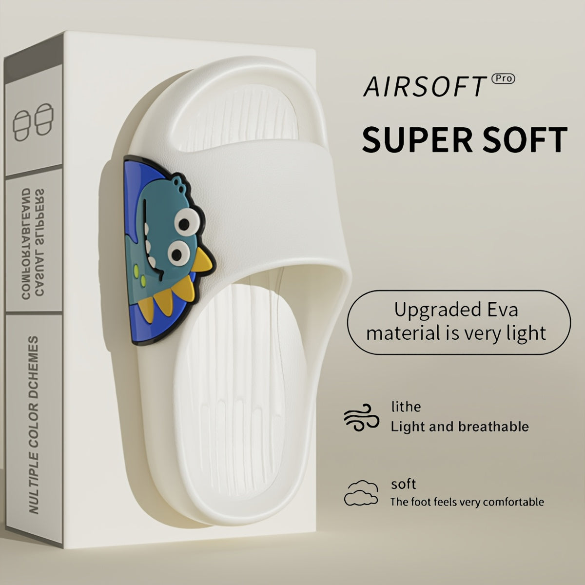 Children's Dinosaur Slides for Boys EVA Summer Non-Slip Beach Sandals