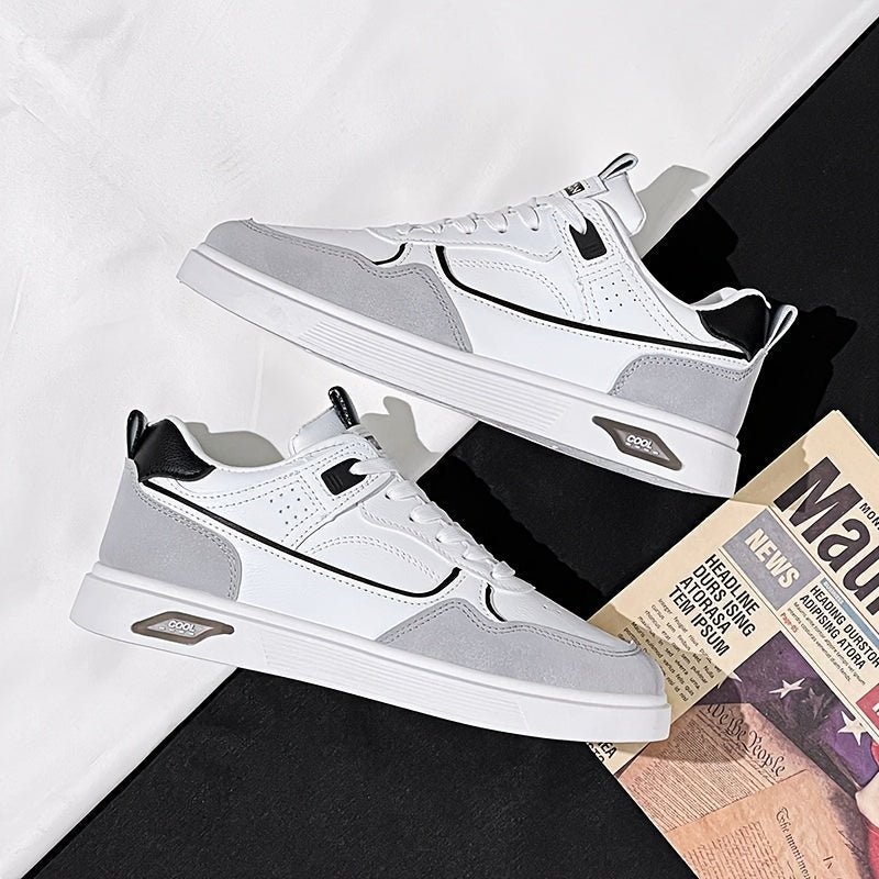 Men's Solid Color Low Top Sneakers Casual Sports Streetwear Fabric Upper PVC Sole Round Toe