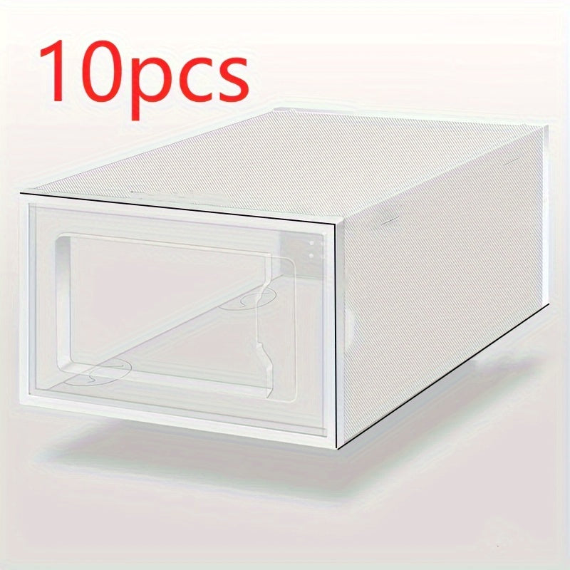 Clear Plastic Shoe Storage Boxes Pack of 2-10 for Closet and Athletic Shoes