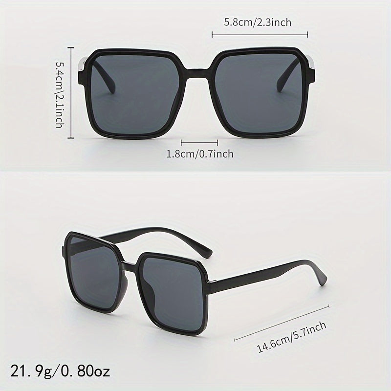 Square Fashion Glasses for Men and Women Reduce Glare UV Protection Beach and Everyday Use